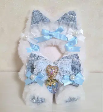 스카이블루 트위드 고양이 의