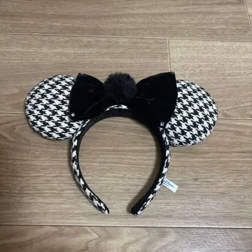 디즈니 머리띠 미니 하운드투스 체크 패턴