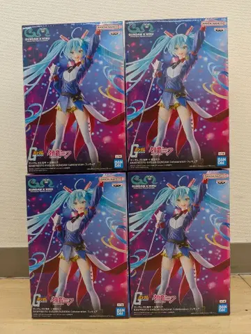 마루니 건담 x 하츠네 미쿠 BPEV 콜라보레이션 피규어 4개