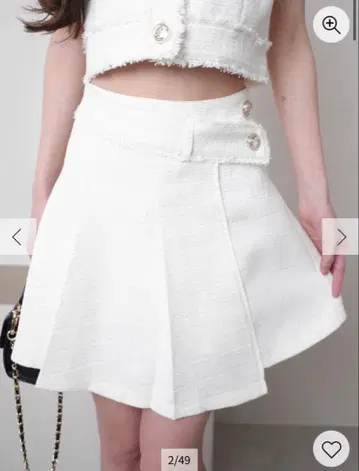 [ 미사용 ] LIP SERVICE 썸머 트위드 스커트