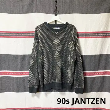 90s00s JANTZEN 아가일 무늬 버즈아이 아크릴 니트 스웨터 레어