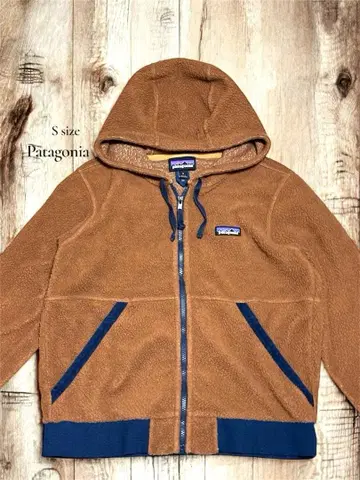 [ 미사용 ] 파타고니아 시어링 후디 플리스 S 브라운 후드티