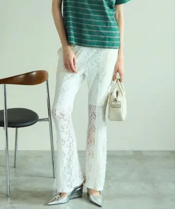 최저가 완판템 MAISON SPECIAL 레이스 도킹 플레어 팬츠