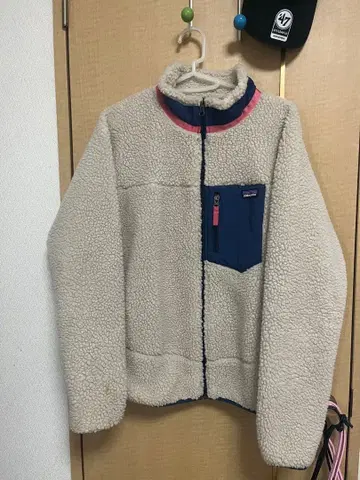 Patagonia 플리스 자켓 XXL 베이지 네이비