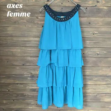 [ 엑시즈팜 ] 터콰이즈 프릴 슬리브리스 튜닉 M