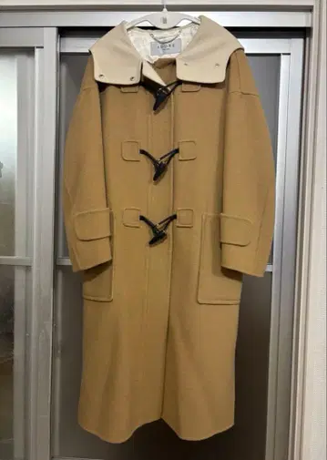 어도어 더플 코트 바이컬러 38