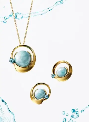 스타 주얼리 K10 라리마 귀걸이 블루 토파즈