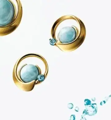 스타 주얼리 K10 라리마 귀걸이 블루 토파즈