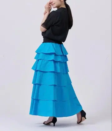 룰루윌비 타프타 밀피유 스커트 프릴 알라바일 아나이