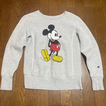Champion BEAMS 미키마우스 맨투맨 그레이