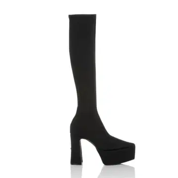 YELLO TOKYO BLACK CHUNKY HEEL LONG BOOTS
