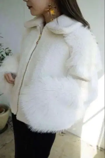 Acka 보아 퍼 블루종 코트 Acka