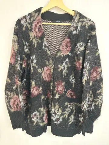 내일 발송 가능 JEANASiS 꽃무늬 긴팔 가디건