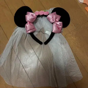 미키 귀 머리띠 핑크 리본 포함