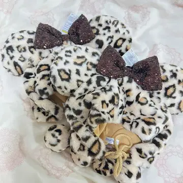 미니 마우스 레오파드 무늬 팬캡 2개 세트