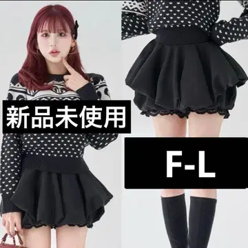 [ 미사용 새상품 ] Darich 볼륨 벌룬 미니 스커트 블랙 FL