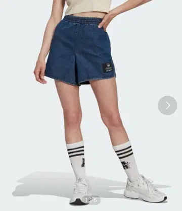 adidasoriginals 하이웨스트 데님 숏팬츠 s