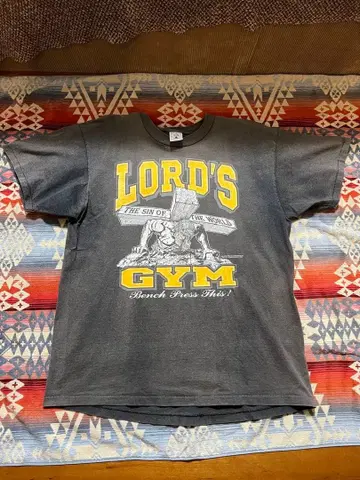LORD'S GYM 빈티지 T셔츠 XL 굿 페이드