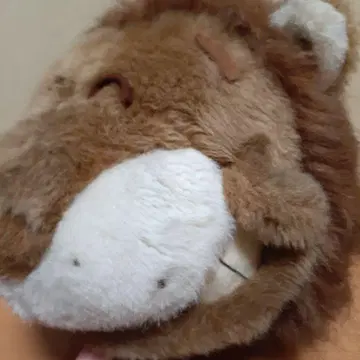 빈티지 쇼와 레트로 레트로 팝 만면의 웃음 라이온 헤드 봉제 인형