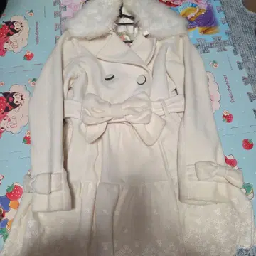 LIZLISA 화이트 리본 포함 코트