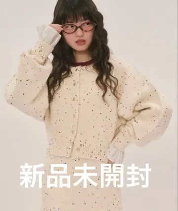 loin nuit 스팽글 니트 셋업 아이보리 미개봉 새상품