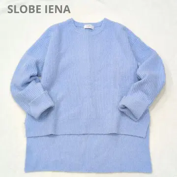 SLOBE IENA 알파카 혼방 니트 색스 블루