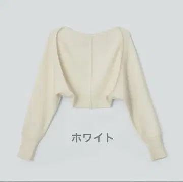 FOXEY BOUTIQUE 세레나 캐시미어 실크 볼레로 화이트