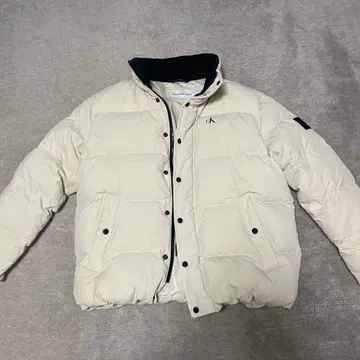 캘빈 클라인 진스 다운 자켓 아이보리