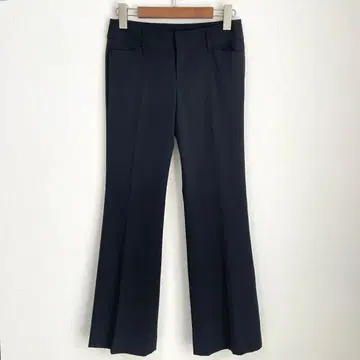 비키 슬림 레그 플레어 슬랙스 블랙 센터 프레스 size 1/S