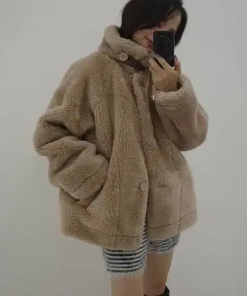 새상품 jumelle 무스탕 보아 코트