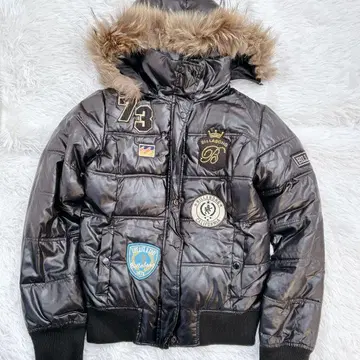 00s [archive] n2b/퍼 다운 자켓/Y2K/광택/짧은 기장/