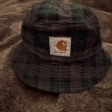 carhartt 버킷햇 체크 무늬