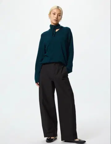 UNIQLO 저지 배럴 레그 팬츠