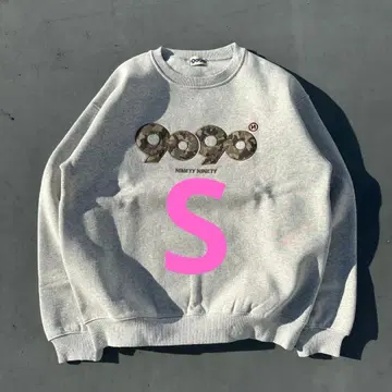 그레이 로고 프린트 맨투맨 Size S