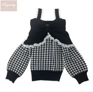 사키마루짱 majoretty 풀오버 니트 블랙 지뢰 양산형