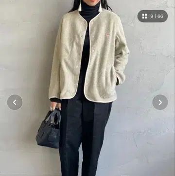 단톤 플리스 자켓 버튼 포함