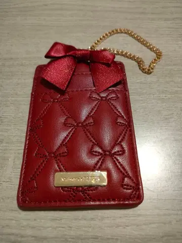 메종 드 플뢰르 리본 퀼팅 패스 케이스