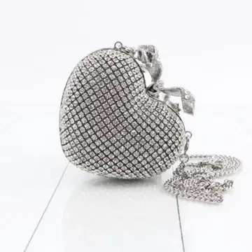 컨디션 최상 crystal heart clutch 파티 백
