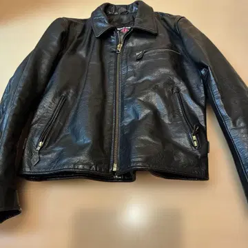 MOTO FIELD 블랙 가죽 싱글 라이더 L 사이즈