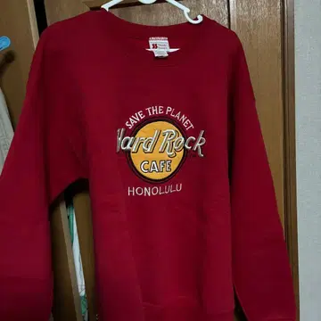 Hard Rock Cafe 빨간색 맨투맨 L 사이즈