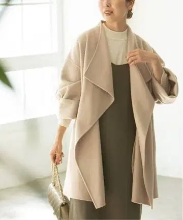 Noble W/Ny 리버 오버 컬러 코트 베이지 38