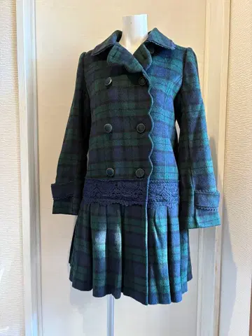 axes femme 엑시즈팜 체크 무늬 코트