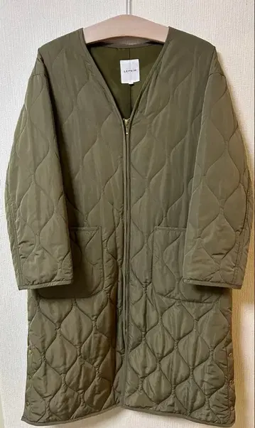 LEPSIM 퀼팅 롱 코트