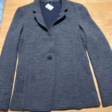 뉴요커 그레이 테일러드 자켓 니트풍