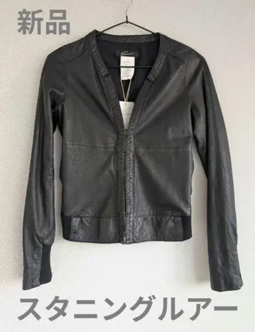 [택 포함 미사용] 스터링 루어 블랙 가죽 라이더 자켓 한국