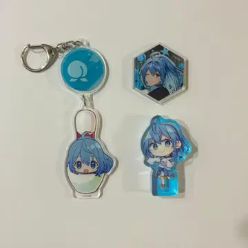 컬러풀 피치 카라피치 루나 코롯토 피규어 라운드원 아크릴 키링