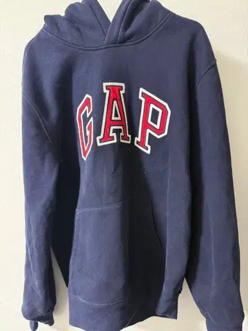 GAP 로고 후드티 후드 부착 속기모 L 네이비