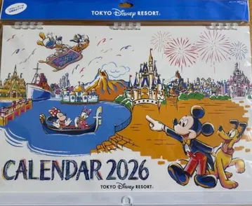 디즈니 리조트 한정판 미키&프렌즈 벽걸이 달력 2026년 새상품