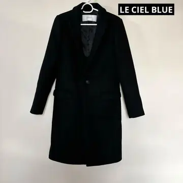 LE CIEL BLUE 르쉘블루 롱 코트 울 블랙 36