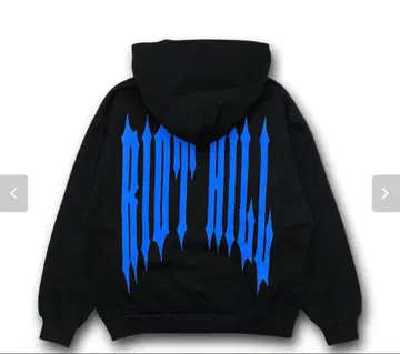 RIOT HILL 블랙 후드티